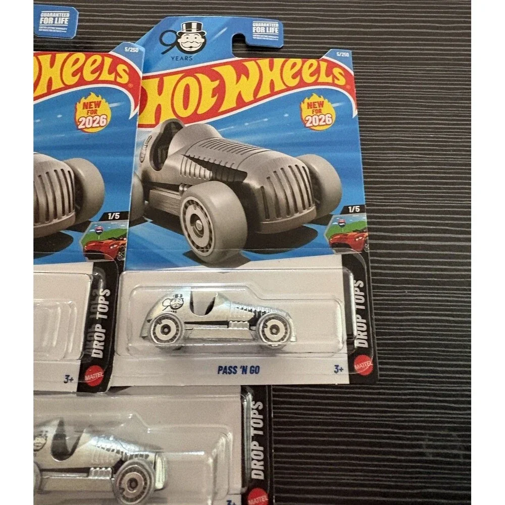 Hot Wheels Pass 'n Go Monopoly - 2026 Drop Tops 1/5 - Lot of 5